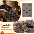thumbnail image 6 of Halloween Throw Blanket Soft Plush Bats Blanket Cozy Flannel Grey Throw Blanket Halloween Decoration for Party Sofa Bed Living Room 39"x59", 6 of 6