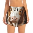 thumbnail image 2 of Daiia Rustic Cow Butterflies Champagne Pattern Women's 2 in 1 Running Shorts - Lightweight Athletic Workout Gym Yoga Shorts Liner with Phone Pockets-Medium, 2 of 7