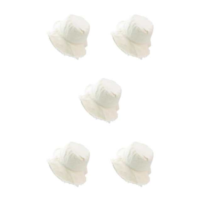 Decodeary Easy To Wear Hat Stylish Sun Protection For Any Occasion Stylish Protection Bucket Hat Caps Casual Comfort beige 5Set