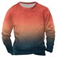 thumbnail image 2 of Sudadera sin capucha para hombre, informal, a la moda, con cuello redondo, estampado, de manga larga, blusa de poliéster, 2 of 3