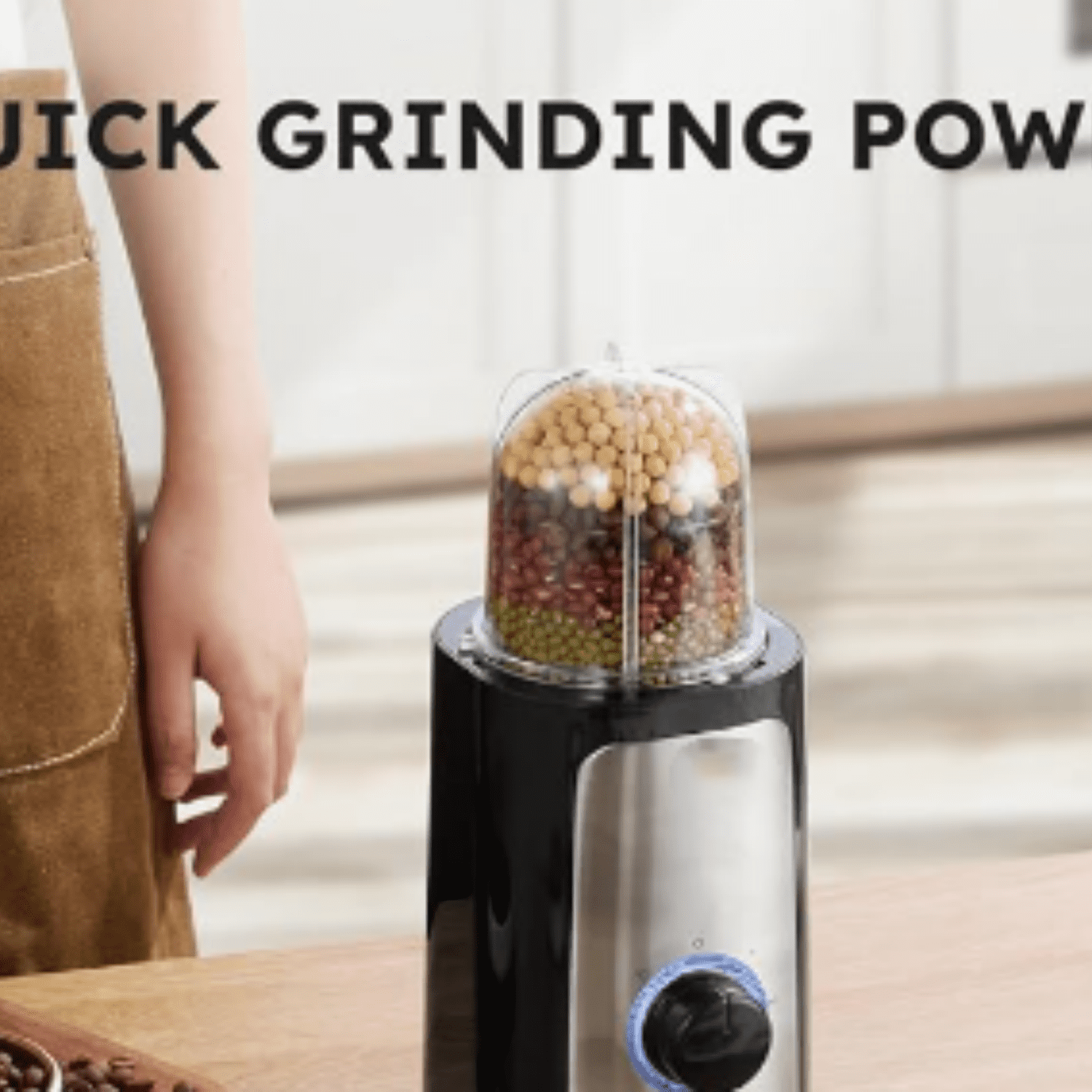 5 in 1 Blender and Food Processor Combo for Kitchen, Small Electric Food Chopper for Meat and Vegetable, 350W High Speed Blenders with 2 Speeds and Pulse for Smoothies and Shakes