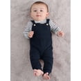 thumbnail image 6 of WESIDOM Newborn Baby Boys Clothes Bodysuit Outfits Romper Suspender Trousers Overall Pants 0-24M 2Pcs, 6 of 10