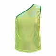 thumbnail image 6 of XIYON Girls Tank Tops Girl Glitter Performance Top Asymmetrical Shoulder Sequin Vest Stage Wear Party Outfit Going Out Tops 5-8 Years, 6 of 6