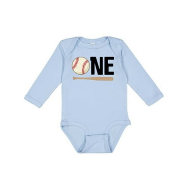 Inktastic 1st Birthday Baseball Boys First Boys or Girls Long Sleeve Baby Bodysuit