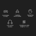 thumbnail image 4 of Soumake Casque de Moto 3.5mm Contrôle Filaire Musique avec Micro, 4 of 7