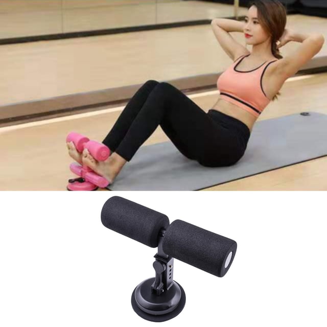 Auricilación de portátil con taza de succión fuerte entrenamiento muscular titular de pie musculoso abdominal ejercicio gimnasio hogar gimnasio Negro Baoblaze Asentar la ayuda