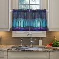 thumbnail image 2 of Yayeee Kitchen Curtains Tier Pair Light Filtering 27"x36" Rod Pocket Short Cafe Window Panel, Purple Moonlight Forest, 2 of 7
