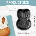 thumbnail image 3 of 10% Discount Easter Sale! Bunny Shaped Cake Pan-Bunny Shape Cake Pan Bunny Cake Tin Shape Cake for Baking Baking Pan Black（1*Mold）, 3 of 6