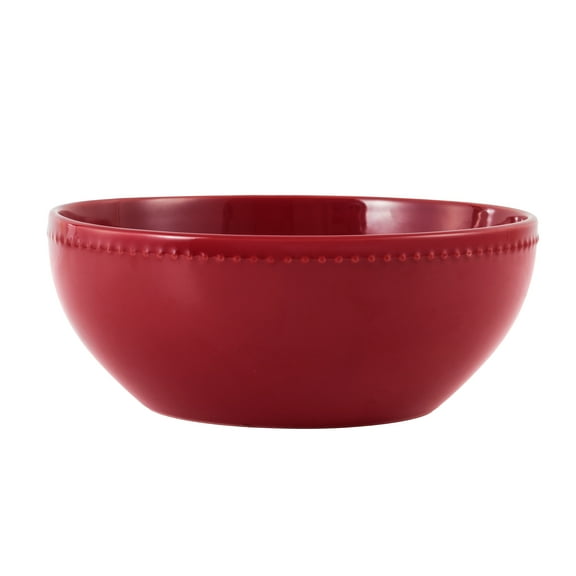 Mainstays 9in Brynn Red Stoneware Serve Bowl