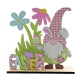 thumbnail image 4 of Adorno de madera de Pascua para primavera, figura impresa, suministros para fiestas, manualidades, juguetes, letrero de mesa, bricolaje, para árbol, escritorio, habitación, Pascua de gnomos, 4 of 8
