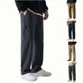 thumbnail image 1 of Fengqque Man Solid Color Parsnip Soft Binding Leg Pants Cargo Pants Khaki 10(XL), 1 of 3