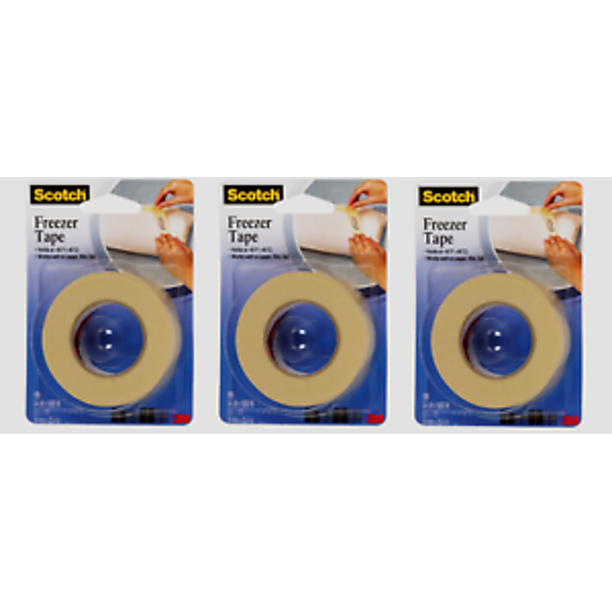 3Scotch FREEZER TAPE Holds At 40°F MoistureResistant Paper Film Foil 178 NEW!