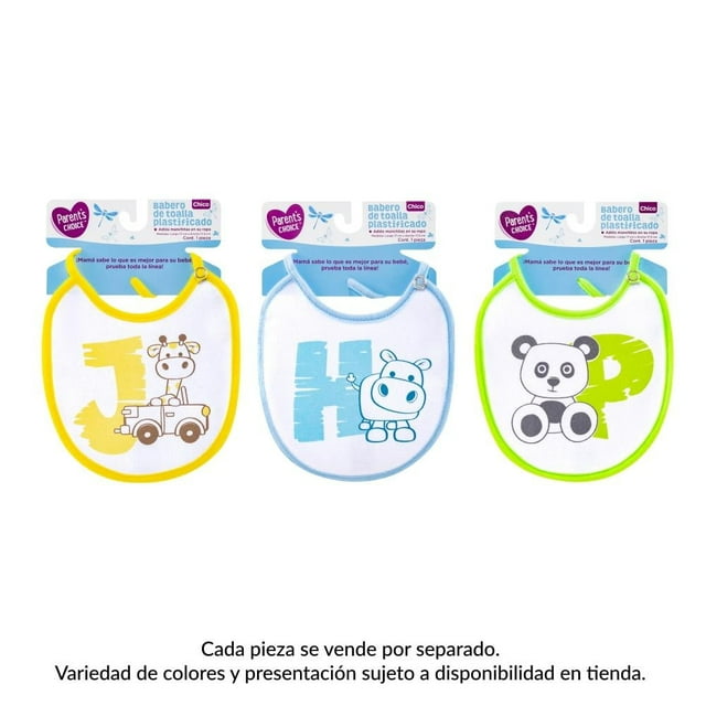 Babero de toalla Parent's Choice plastificado varios modelos 1 pza