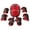 Red, variant on Bobasndm Kids Helmet Elbow Knee Pads Wrist Guard Sports Protective Gear Adjustable Skateboard Bicycle Skating Cycling Safety Set for Boys Girls