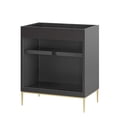 thumbnail image 3 of Modway Awaken 30" Solid Wood and MDF Bathroom Vanity Cabinet in Black, 3 of 8