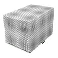 thumbnail image 1 of Abstract Dog Crate Cover, Trippy Fractal Geometrical Rounded Square Shapes Minimalist Artisan Pattern, Easy to Use Pet Kennel Cover for Dogs, 35" x 23" x 27", Black and White, by Ambesonne, 1 of 6