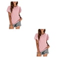 thumbnail image 1 of Minnieouse Camiseta de mujer con volantes de Color sólido cuello estética linda blusa suelta fiesta noche Club verano Top niñas ropa Type4 NO4, 1 of 6
