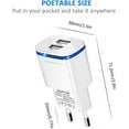 thumbnail image 3 of LUOATIP - Chargeur Mural Universel USB 2 Ports 2,1 A 5 V avec Indicateur DEL, Compatible avec iPhone 11, XR, X, TP Max, 8, 7, 6, 6S Plus, 5S, iPad, Samsung Galaxy/Note et Xiaomi (Lot de 3), 3 of 5