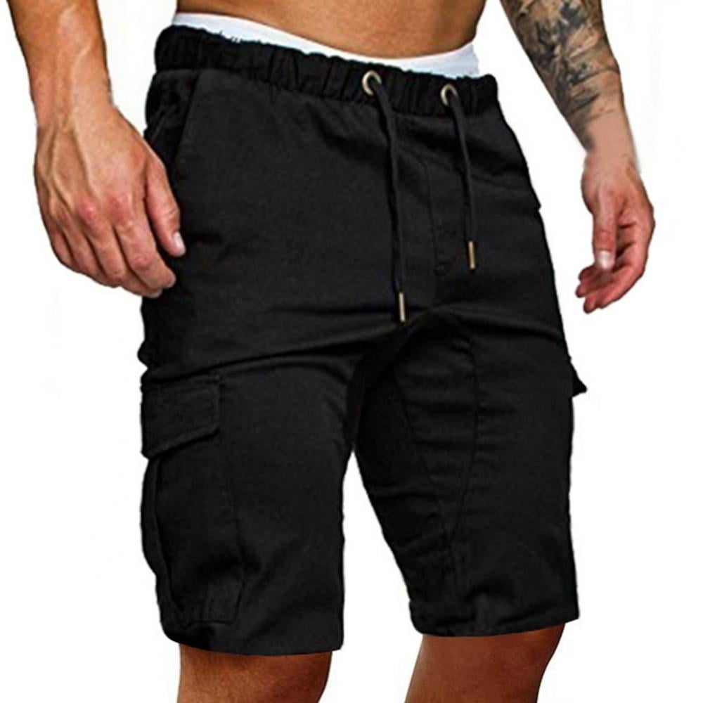 Mens Loose Fit Mid Long Casual Summer Cargo Army Combat Cargo Shorts Pants Hot 