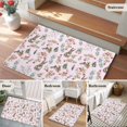 thumbnail image 5 of Entryway Rug 2'x3', Pink Bunny Floral Easter Small Rug for Kitchen Bathroom Door Mat Indoor Entrance, Elegant Pastoral Spring Floral Rabbits Non-Slip Area Rugs Floor Mats Carpet Front Door Rugs, 5 of 8