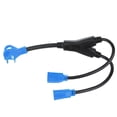 thumbnail image 4 of SCITOO RV Y-Split Power Cord Adapter, Heavy Duty RV Electrical Cord Cable Adapter, 30 amp Male Plug to (2) 15 amp Female, 4 of 4