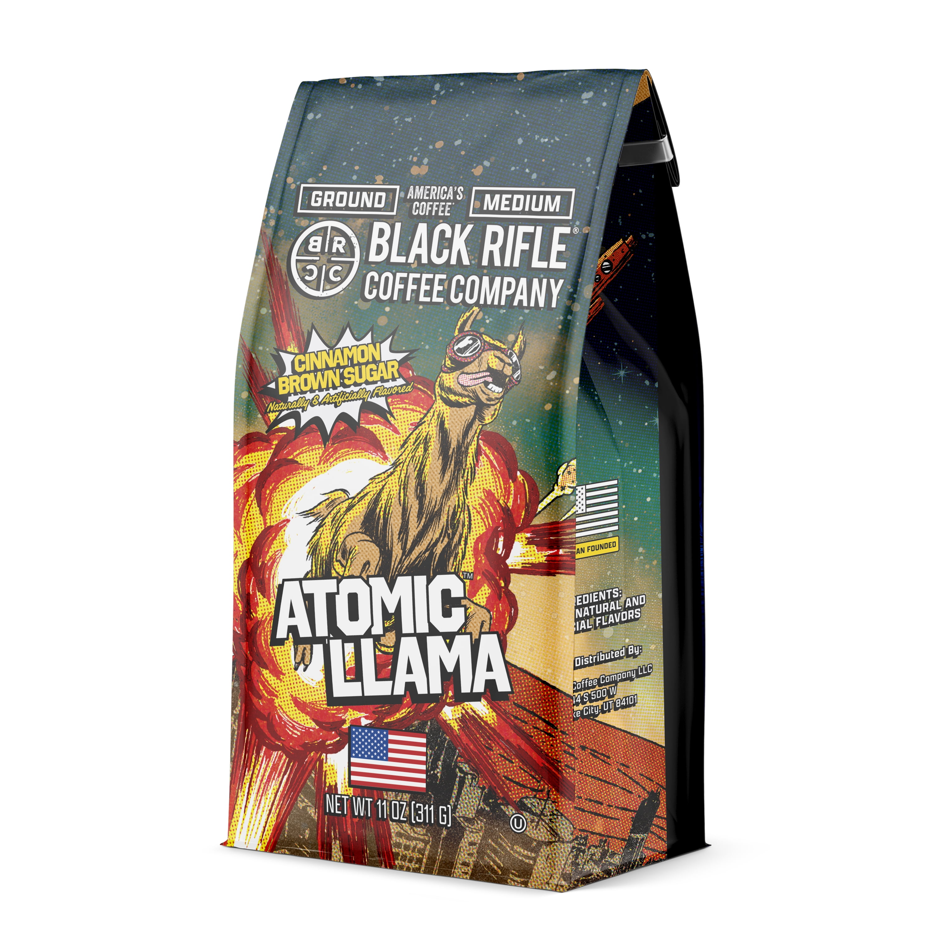 Black Rifle Coffee Company Atomic Llama™, Cinnamon Brown Sugar, Medium Roast, Ground Coffee 11oz