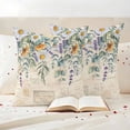thumbnail image 3 of White Yellow Daisy Pillow Covers 2 Pack Eucalyptus Leaves Lavender Spring Retro Letter Pillowcase Waterproof Outdoor Throw Pillow Cover for Patio Garden Square Cushion 20”x20”, 3 of 9