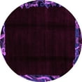 thumbnail image 1 of Ahgly Company Indoor Round Abstract Purple Modern Area Rugs, 6' Round, 1 of 4