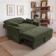 thumbnail image 6 of Marrber 51.6" Convertible Pull-Out Sofa Bed Sleeper Loveseat with Backrest, suitable for small spaces, chenille dark green, 6 of 7