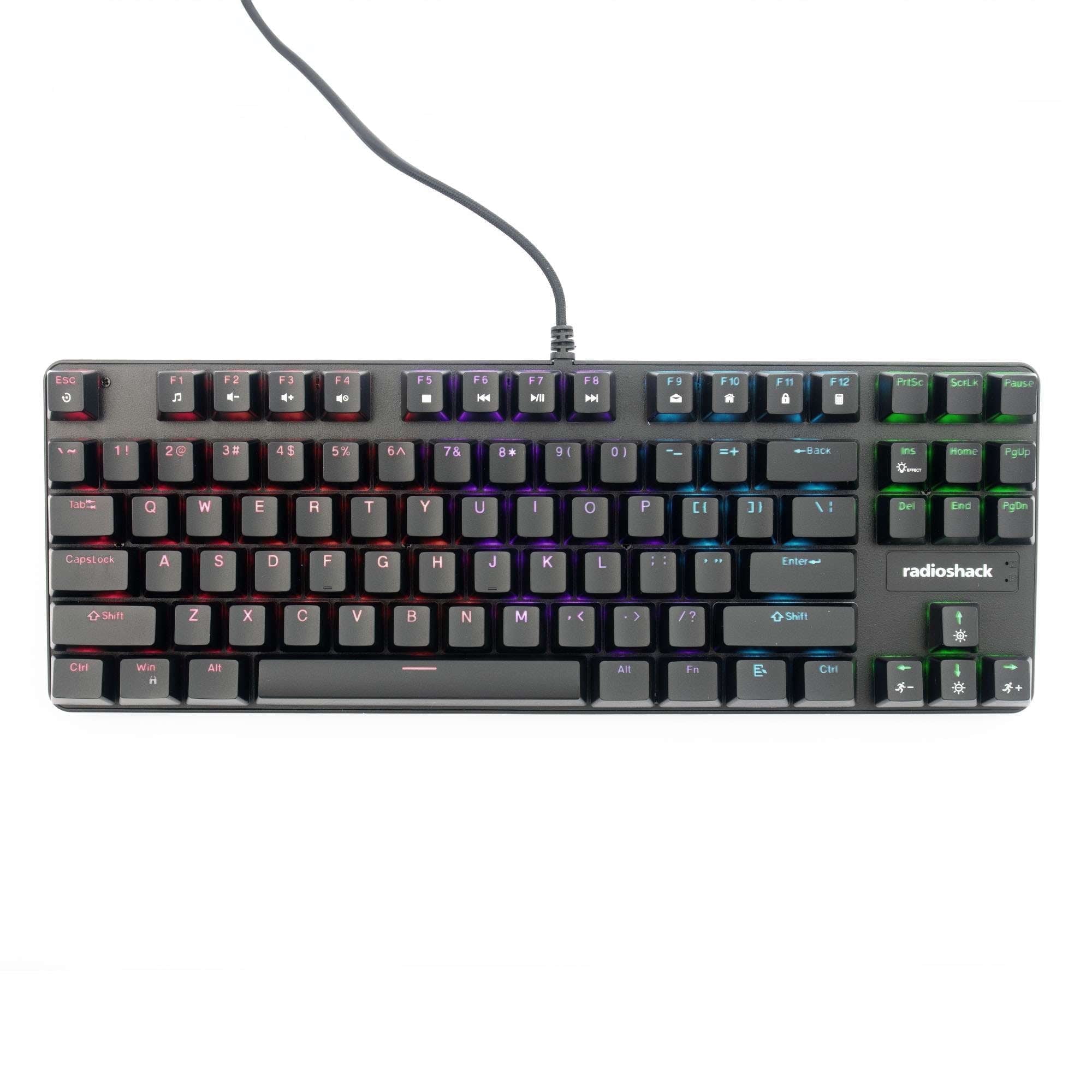 RadioShack 87-Key Mechanical Gaming Keyboard – RGB Lighting, Ergonomic Design, Precision Keystrokes, Durable Construction