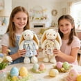 thumbnail image 5 of Plush Rabbit Stuffed Animal, Soft Floppy Bunny Toy for Girls Boys, Cute Easter Bunny Doll for Bedroom Decor, Hugging Pillow Gift 18 inch Blue, 5 of 5