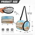 thumbnail image 7 of ZIATUBLE Beach Ocean Hanging Tissue Paper Holder Shells Towel Dispenser Cover with Smooth Zipper Roll Paper Towel Storage Case Easy to Clean Kitchen Paper Towel Holder Organizer, 7 of 7