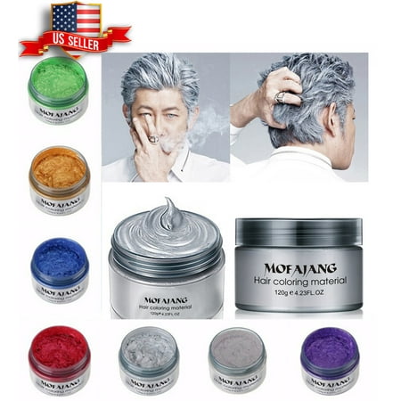 - Unisex DIY Hair Color Wax Mud Dye Cream Temporary Modeling 7 Colors VeniCare GREEN