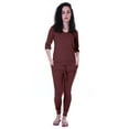 thumbnail image 7 of Moomaya Womens Plain Nightwear Set w/ Pyjama Cotton Sleepwear 2 Pcs Nightdresses, 7 of 7