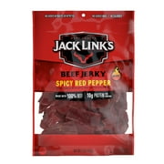 Jack Link’s Beef Jerky, Spicy Red Pepper, Made with 100% Beef, 10g of Protein per Serving, 5 Ounce, Resealable Bag