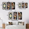 thumbnail image 4 of Designart "Occult Spirit Effervescence II" Modern Geometric Framed Wall Art Set Of 3 - White Abstract Frame Gallery Wall Set For Home Decor, 4 of 7