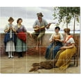 thumbnail image 1 of Ceramic Tile Mural-Eugen de Blaas Women Painting 74. 72" w x 60" h using (30) 12 x 12 ceramic tiles, 1 of 3