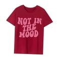 thumbnail image 3 of Camiseta para mujer Verano Streetwear Mujer Regular Fit Elegante Activewear Verano Rojo, 3 of 7