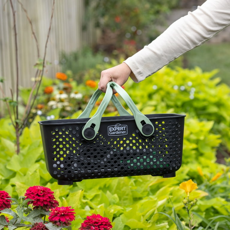 Expert Gardener Harvest Basket, Plastic, Black