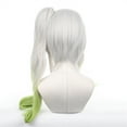 thumbnail image 5 of JJKcosplay Game Nahida Cosplay Wig for G-I Silver Mix Green with Bangs Ponytail Party Halloween Wig, 5 of 5
