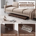 thumbnail image 5 of Portable Coffee Table with Foldable Legs, Modern Wood Center Table for Small Space, Living Room,Brown, 5 of 7