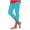 Sky Blue, variant on HCNTES Women Casual and Comfortable Solid Color Summer Solid Color Slim Bottoming Cropped Leggings(Navy,XL)