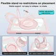 thumbnail image 3 of ELEHOLD Case for iPad 10.2 2021/2020/2019, Hard PC Clear Back Shell Case with 360 Degree Metal Stand,Pink, 3 of 6