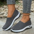 thumbnail image 2 of Womens Orthopedic Shoes Arch Support Breathable Non-Slip Walking Sneakers Summer Comfort Lightweight Soft Sole Slip-On Athletic Shoes, 37, 2 of 6