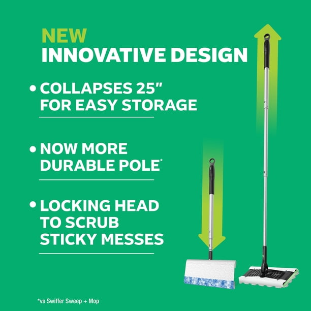 Swiffer Sweep and Mop Pro, 2-in-1 Floor Mopping and Sweeping Kit