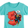 thumbnail image 3 of Marvel Thor - Birthday Five - Toddler and Youth Girls Fitted Short Sleeve Graphic T-Shirt, 3 of 5