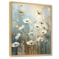 thumbnail image 2 of Designart "Whispering Gardens Of Beige Wildflowers I" Wildflowers Floater Framed Wall Art Living Room, 2 of 5