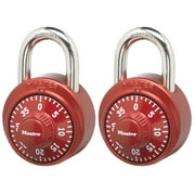 Master Lock Aluminum 48 mm (1-7/8 in) Combination Lock, 19 mm (3/4 in) shackle, 2 pack
