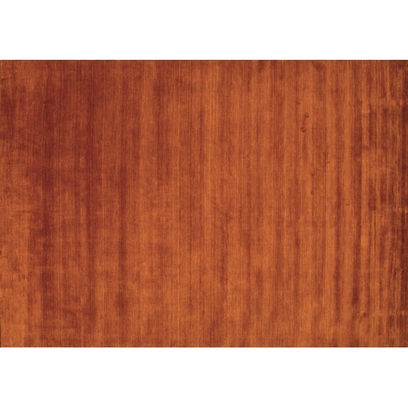 Ahgly Company Indoor Rectangle Abstract Orange Contemporary Area Rugs, 2' x 5'