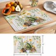 thumbnail image 6 of Mushroom Frog Placemats Set of 4 Flowers Butterfly Green Coffee White Wood Place Mats Indoor Wipeable Table Mats Washable Cloth Dining Table Placemats for Kitchen Holiday Party Home Decor 13x19 Inch, 6 of 9